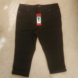 Black capris pants, Mario Serrani, comfort stretch, XXL